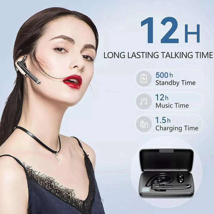 Casque Bluetooth Oreille Simple BT5.3 avec Annulation de Bruit