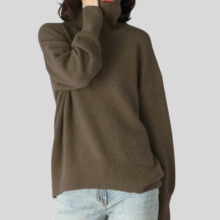 Pull Roule-Col Moderne pour Femme – Couche Élevée pour Temps Froid