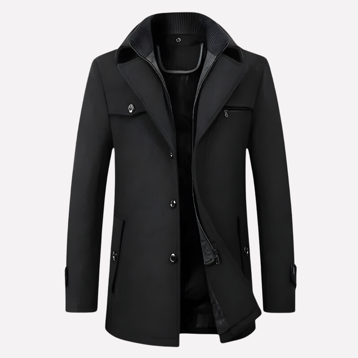 Manteau en laine classique pour homme