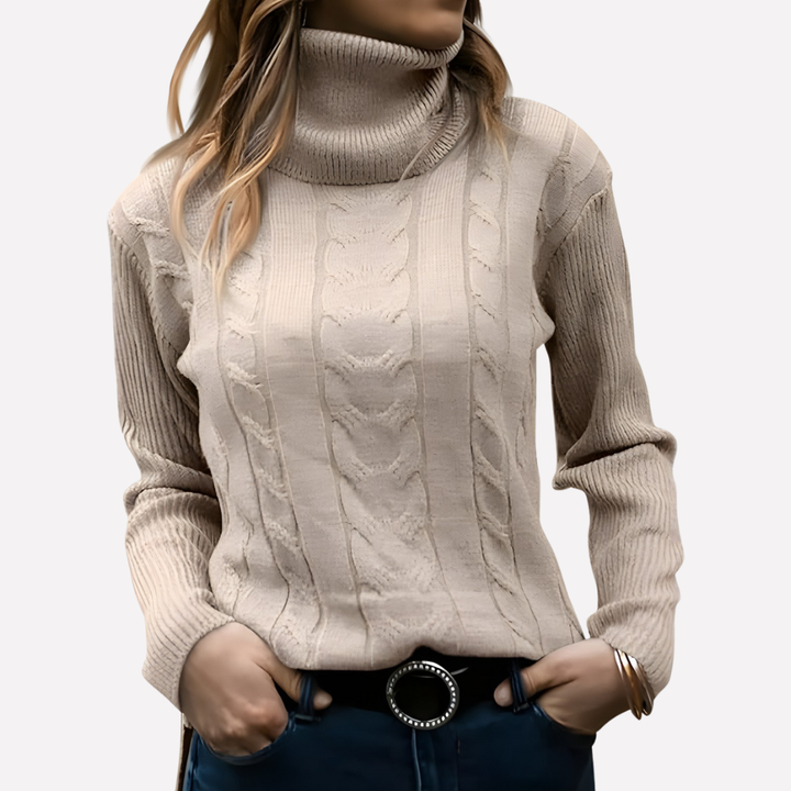 Pull-over Col Roulé Femme – Style Décontracté Quotidien