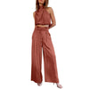 Ensemble d'été 2 pièces avec top court et pantalons amples