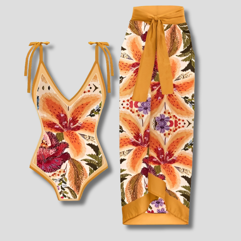 Maillot de Bain Une Pièce Vintage avec Volants