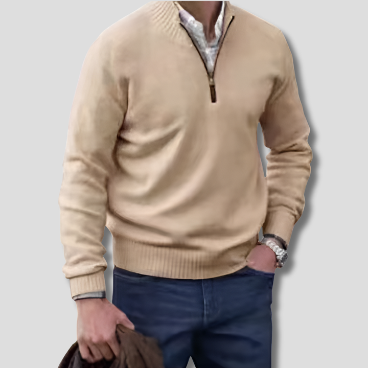 Pull à demi-zip pour homme – Choix de superposition élégant