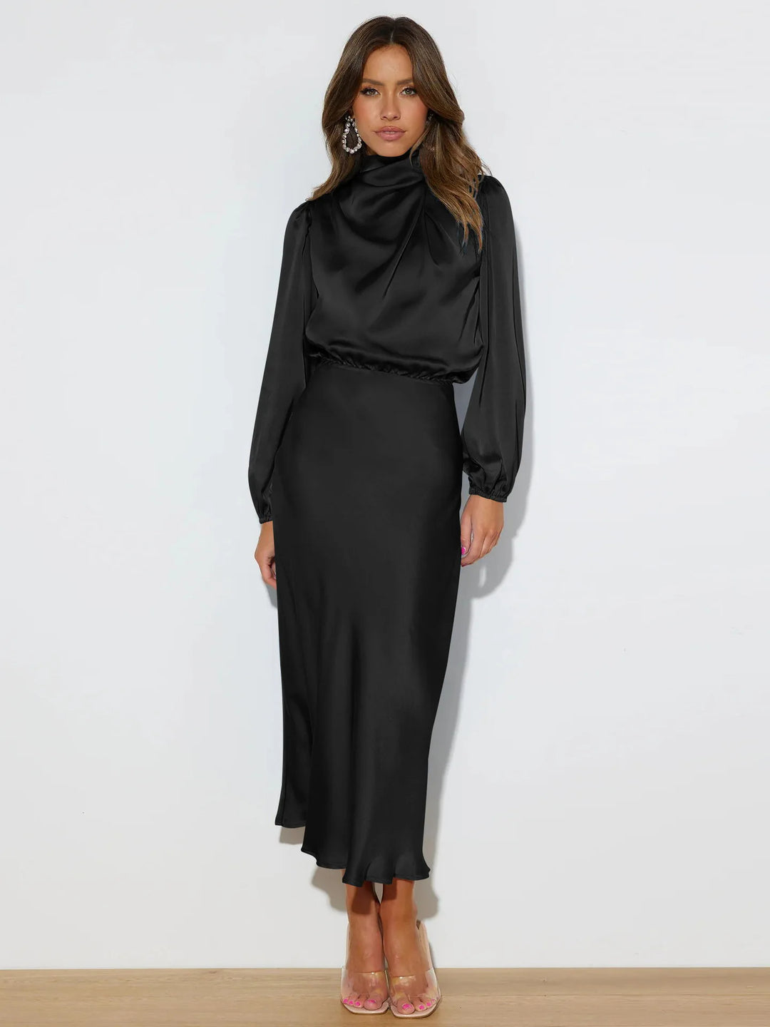 Robe de Soirée en Satin Élegante pour Femmes