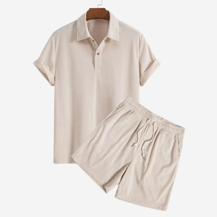 Chemise à manches courtes en twill pour homme
