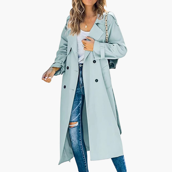 Manteau Trench pour Femmes avec Patte de Bouton Prix de Vente