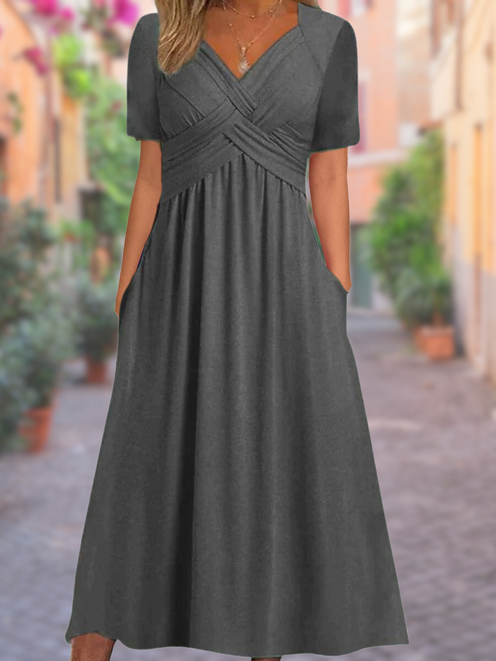 Robe d'été stylée à col en V