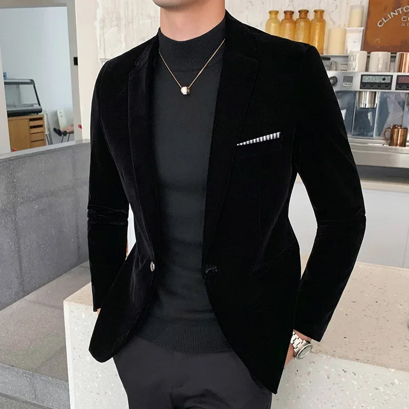 Blazer en Velours Luxe pour Hommes