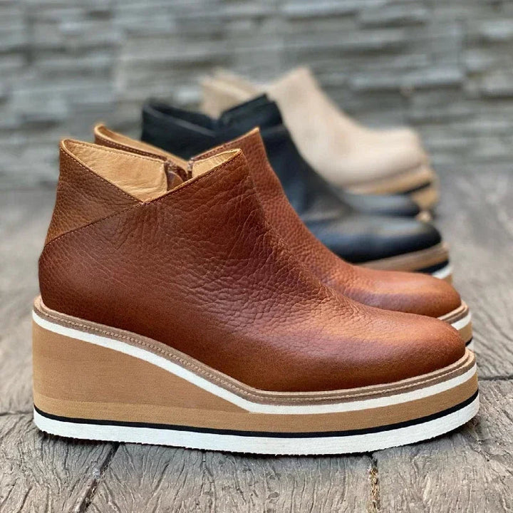 Bottes Cheville à Talons Épais pour Femmes avec Charme Vintage