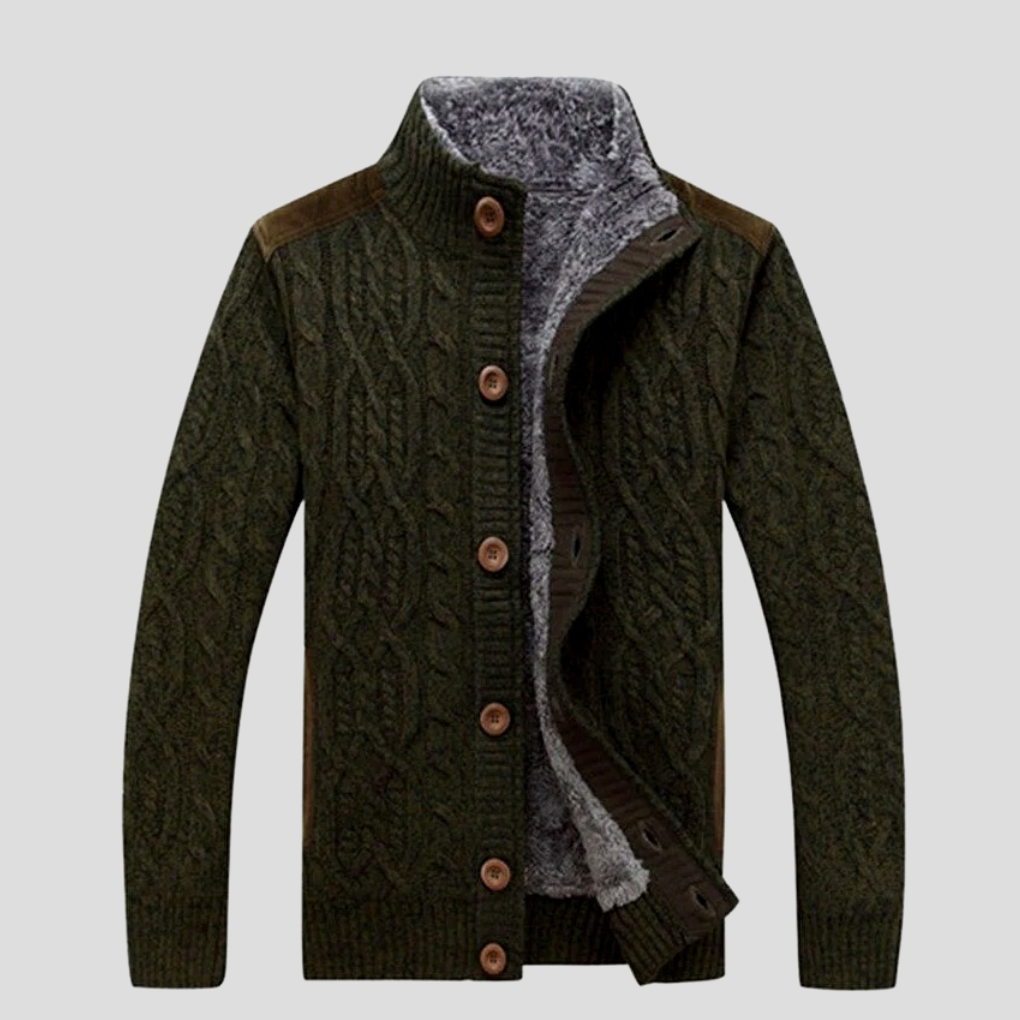 Veste en Tricot pour Homme – Doublure en Peluche pour Plus de Chaleur