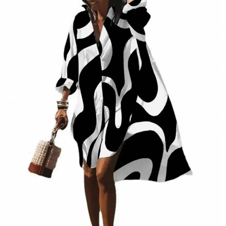 Robe d'été oversize pour femme avec imprimé boho