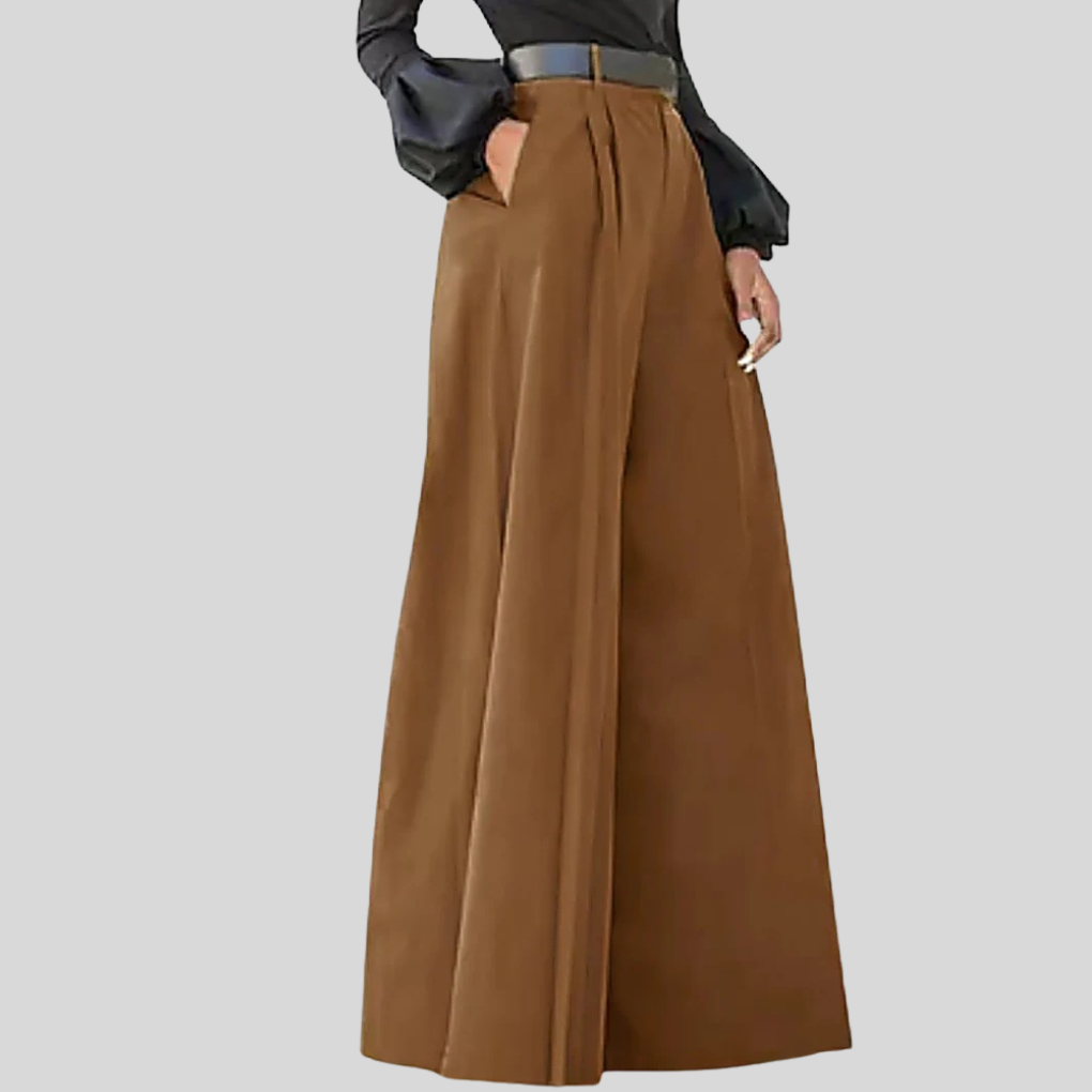 Pantalons Femme à Jambe Large – Style Sans Effort avec Flux Moderne