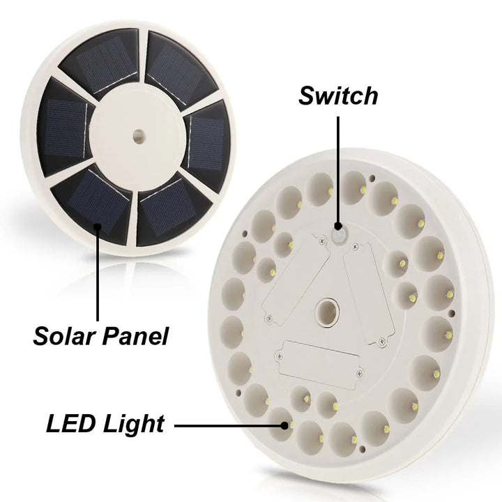 Lampe Solaire pour Mât de Drapeau 26 LEDS