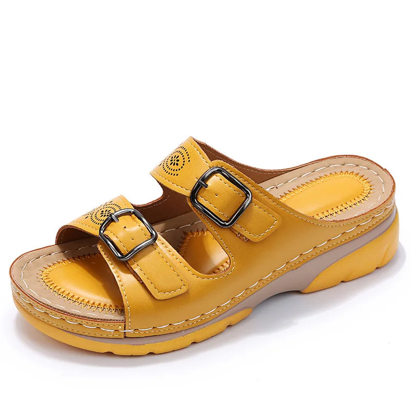 Sandales à Talons Confortables avec Double Boucle