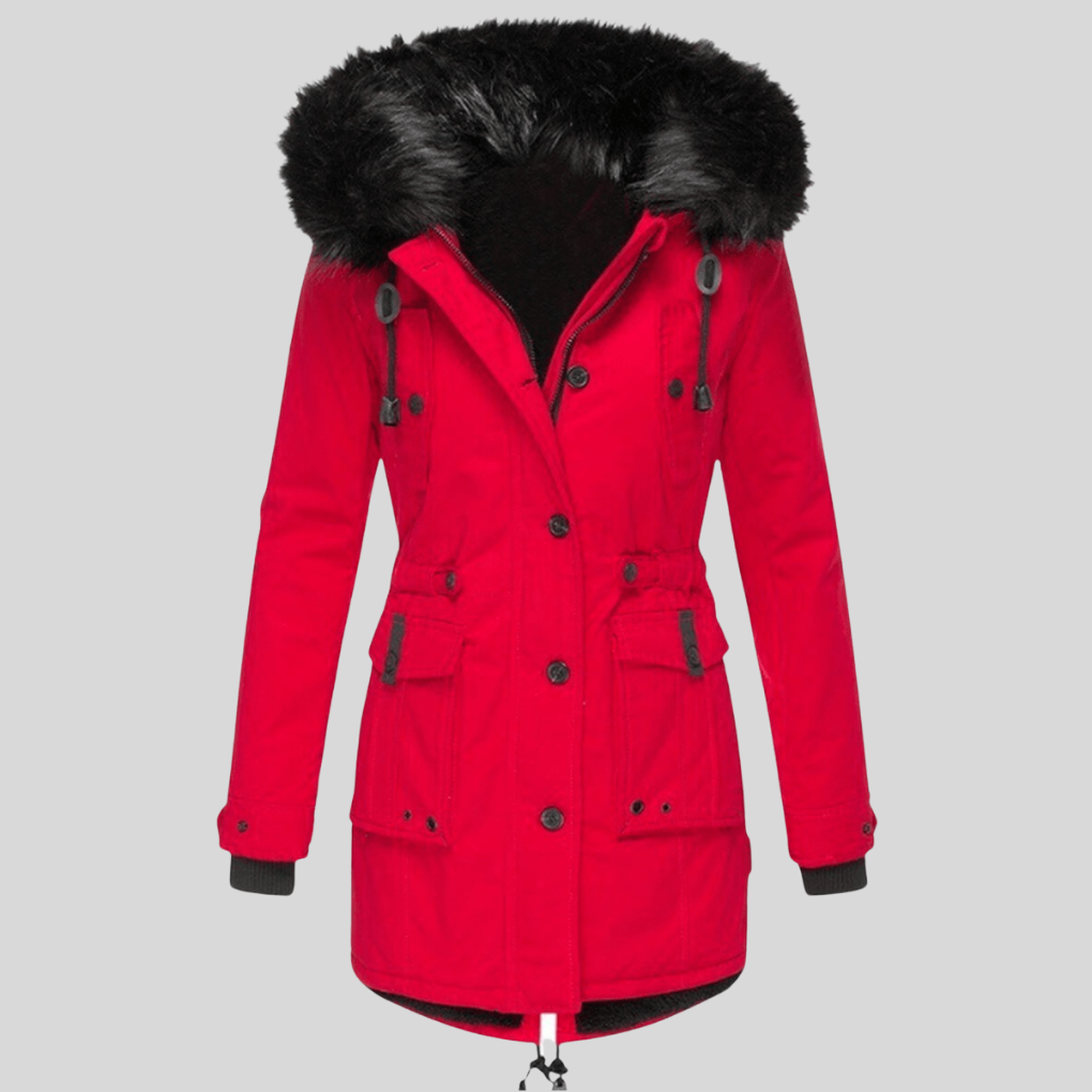 Manteau d'hiver pour femmes avec capuche – Couche fonctionnelle avec poches