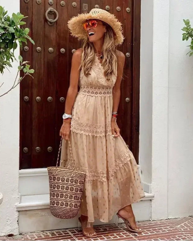 Robe Maxi Imprimée Longue pour Femmes