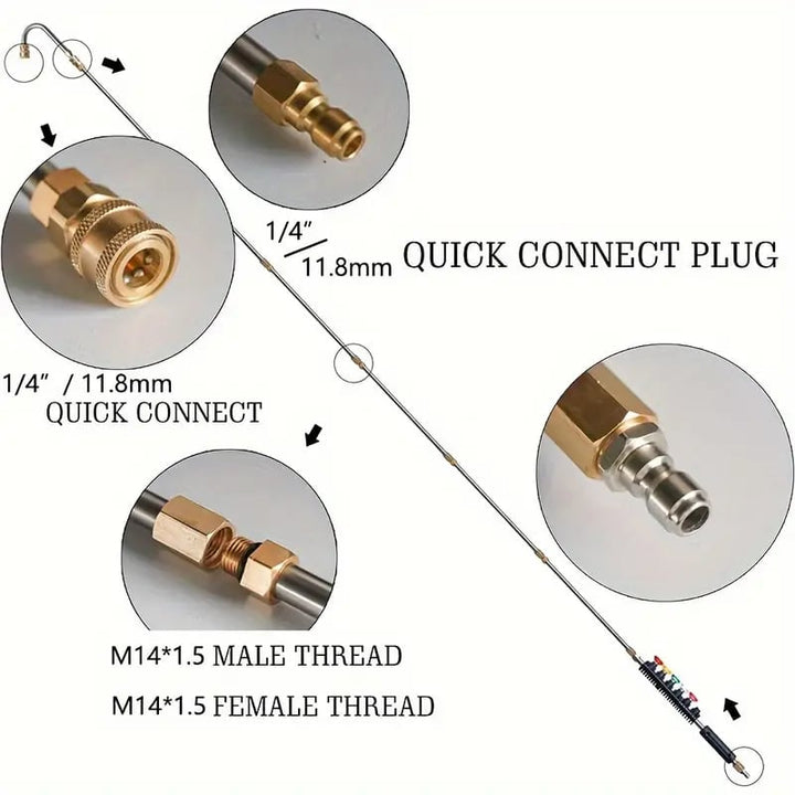 Ensemble de lance télescopique pour laveuse haute pression 4000 PSI