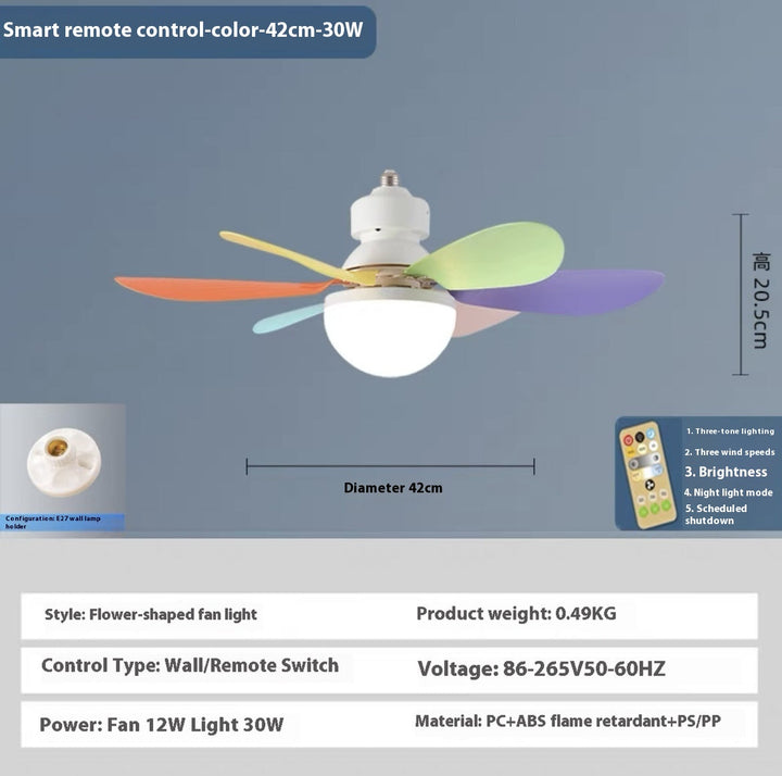 E27 Base LED Ceiling Fan Light With Remote Control