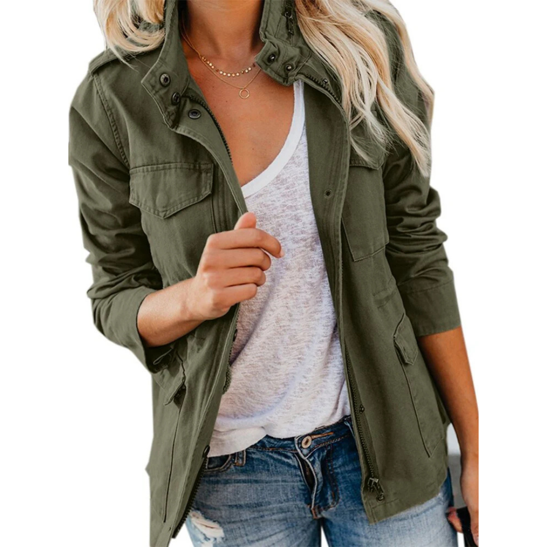 Veste zippée décontractée pour femme élégante | Confort polyvalent