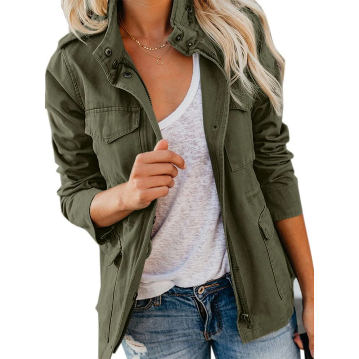Veste zippée décontractée pour femme élégante | Confort polyvalent