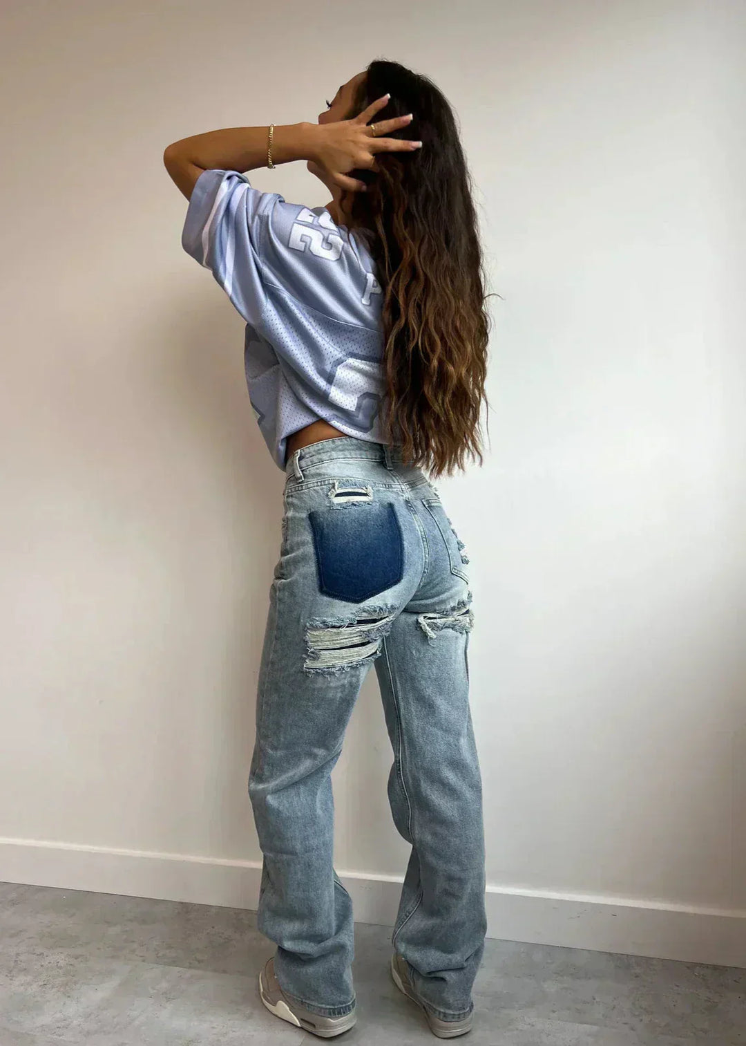 Jeans Vintage Déchirés pour Femmes
