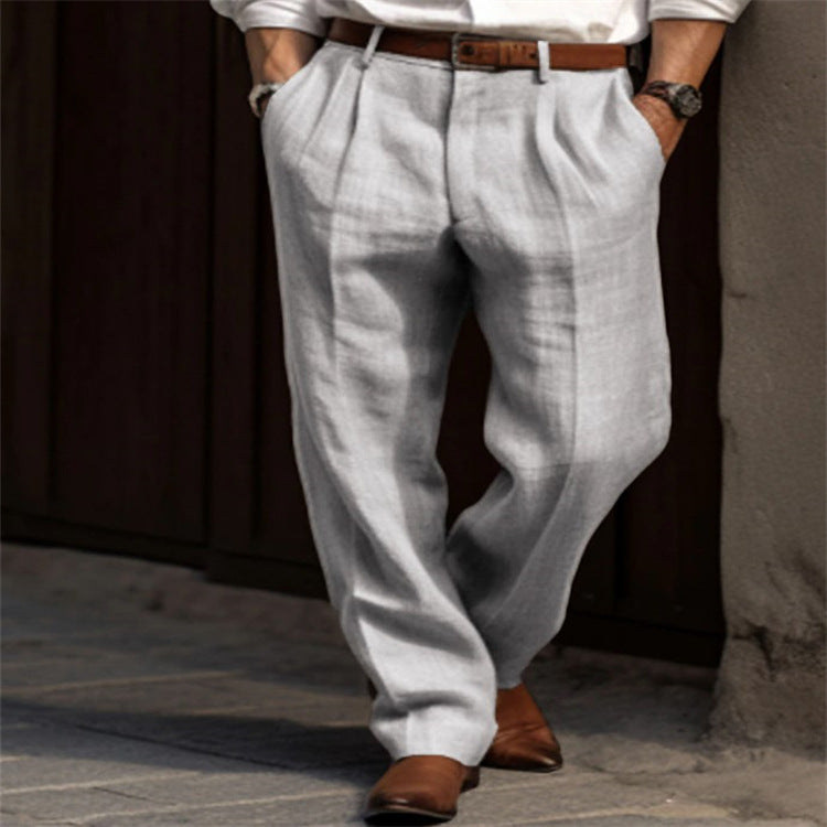 Pantalons légers en lin pour hommes