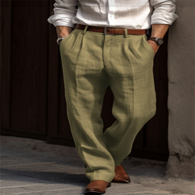 Pantalons légers en lin pour hommes