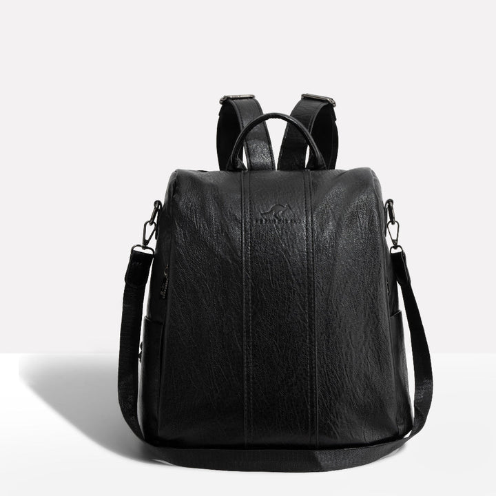 Sac à dos en cuir anti-vol pour femmes, design convertible avec poches cachées pour le voyage et l'usage quotidien