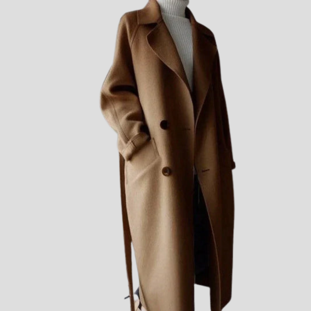 Manteau Long en Laine pour Femmes – Couche Élégante pour Jours Froids