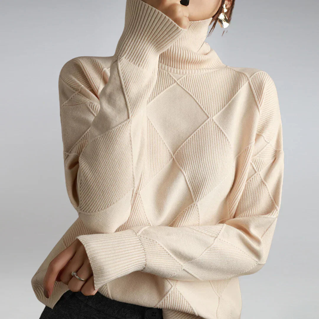 Pull col roulé femme – Maille douce avec charme classique