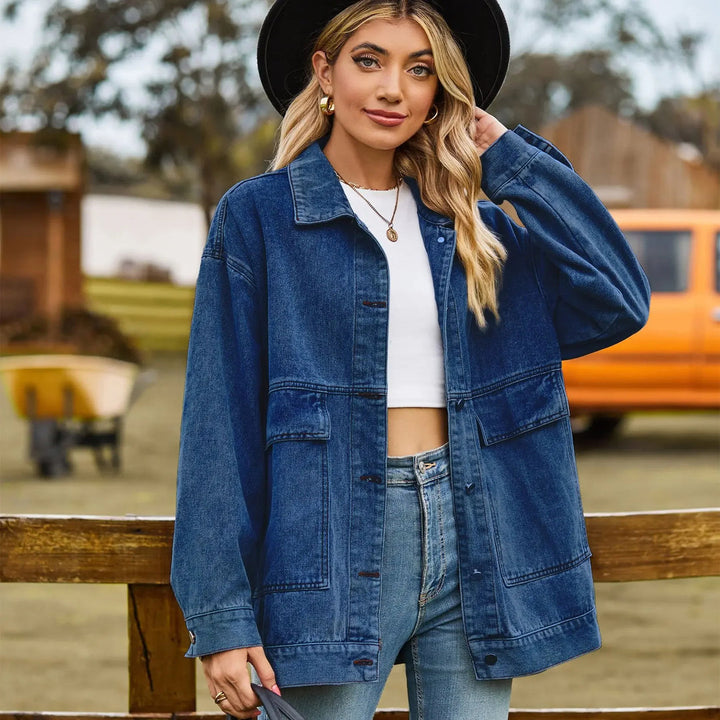 Veste en denim classique vintage pour femmes