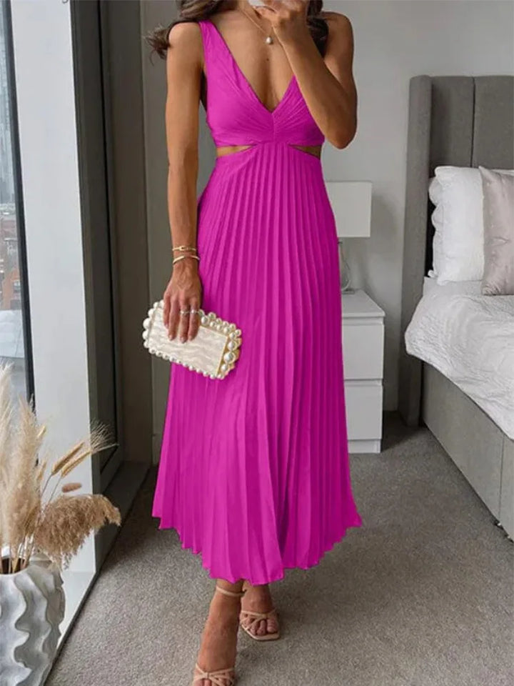 Robe Sans Manches Élégante avec Dos Nu Sophistication Gracieuse pour Occasions Chaudes