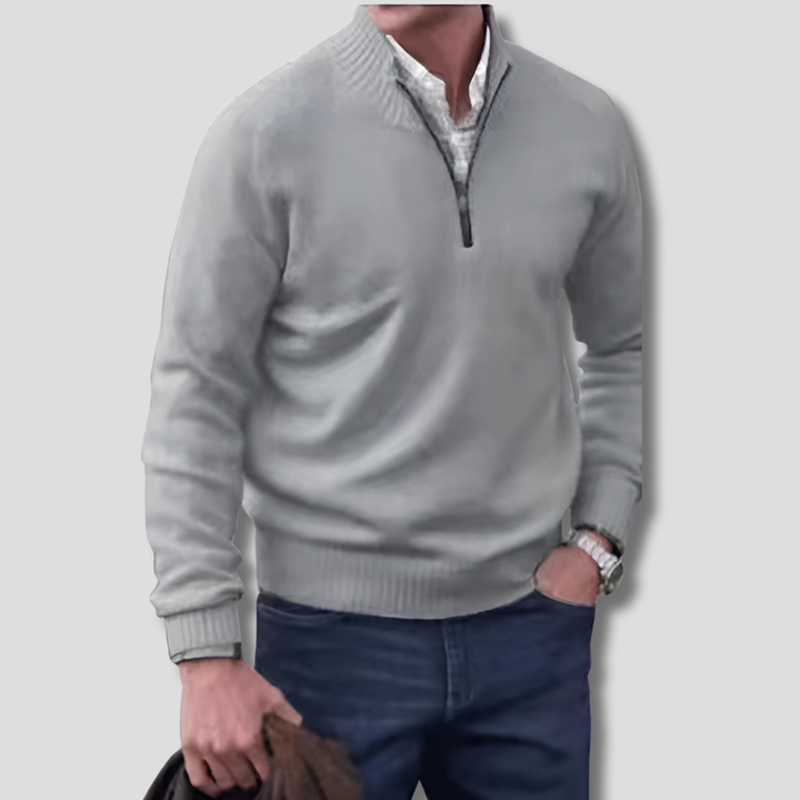 Pull à demi-zip pour homme – Choix de superposition élégant