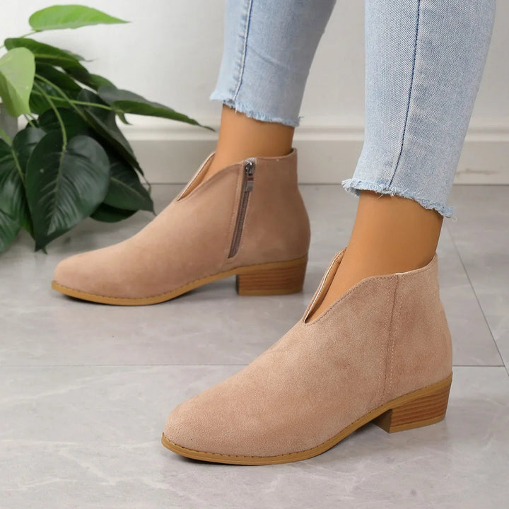 Bottes Cheville Suede Chic pour Femme