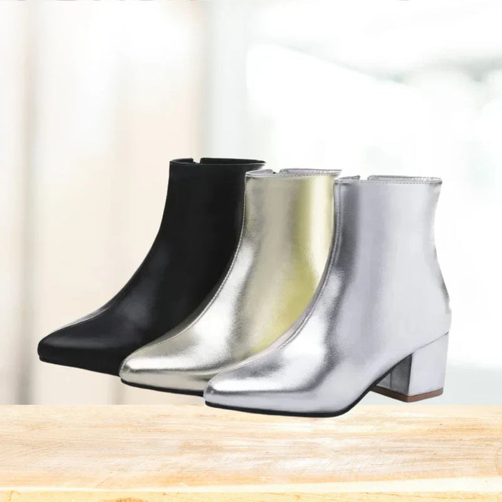 Bottes Cheville en Argent Tendance pour Femmes