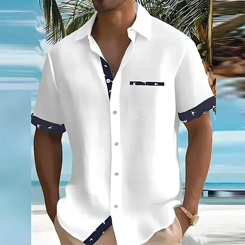 Liam – Chemise d'été à manches courtes pour hommes | Respirante et stylée