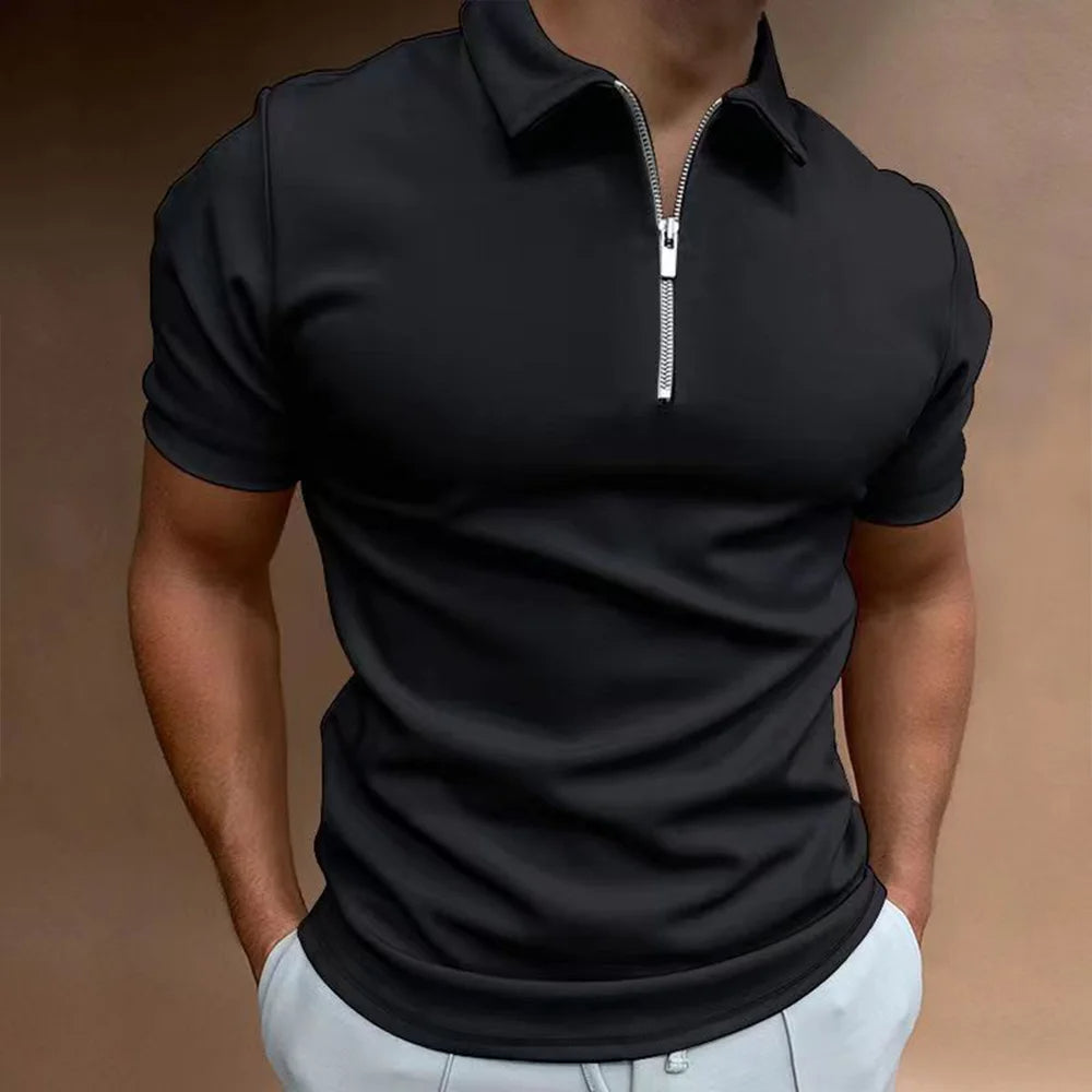Polo avec Col Zip Modernité Sophistiquée Rencontre Confort Quotidien