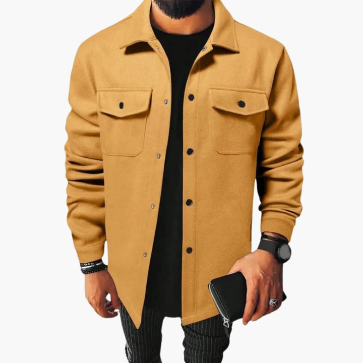 Veste Chemise Homme avec Patte de Bouton