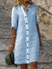 Robe Midi en Lin d'Été Décontractée