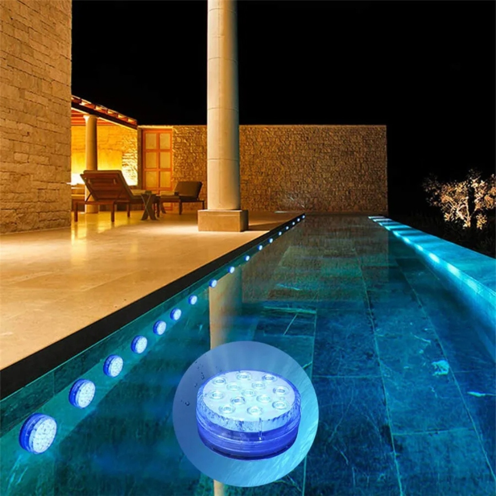 Lumière LED Couleur Lampe de Piscine Sous-Marine avec Télécommande RF