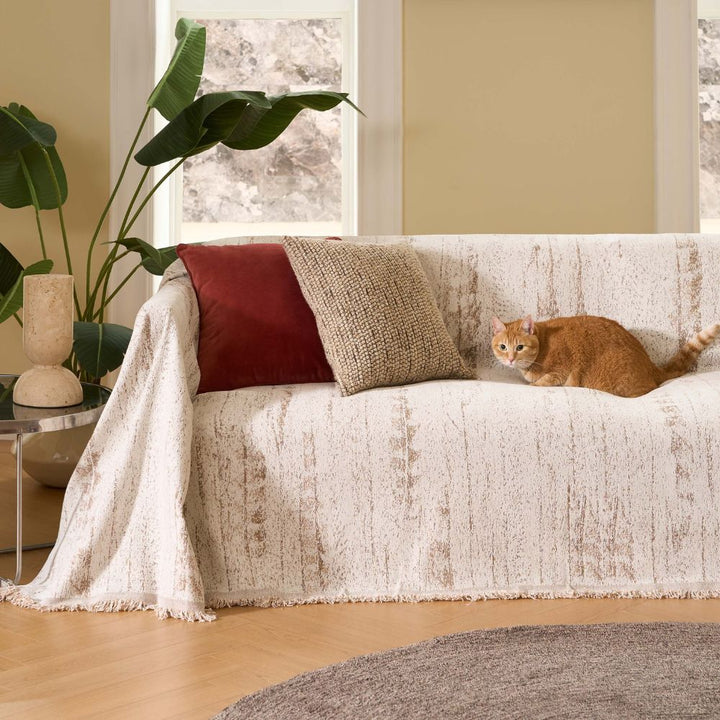 Housse de Sofa Almond Crest Confort Élégant pour Votre Espace de Vie