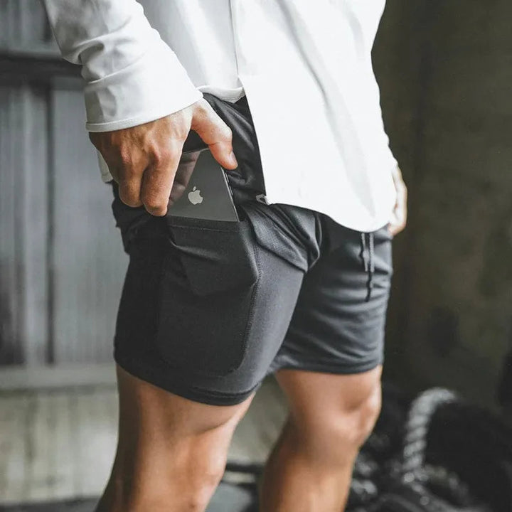 Shorts de sport 2-en-1 pour hommes – Conçus pour la performance et le confort