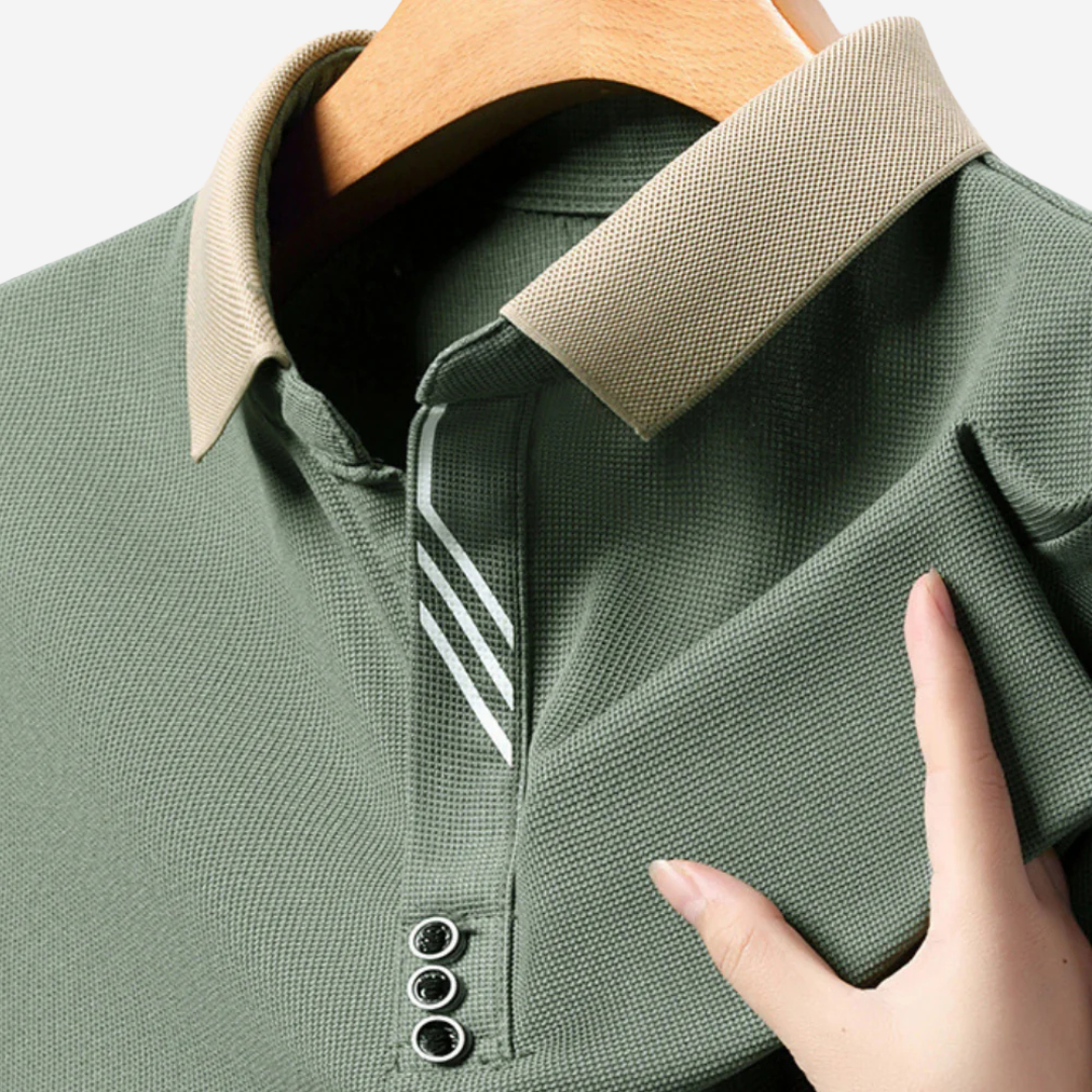 Polo Casual à Manches Longues pour Homme