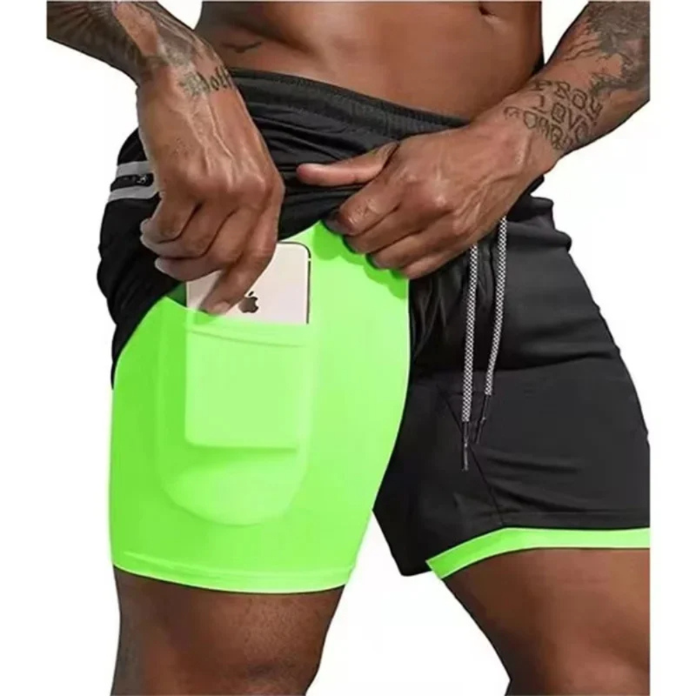 Shorts de sport 2-en-1 pour hommes – Conçus pour la performance et le confort