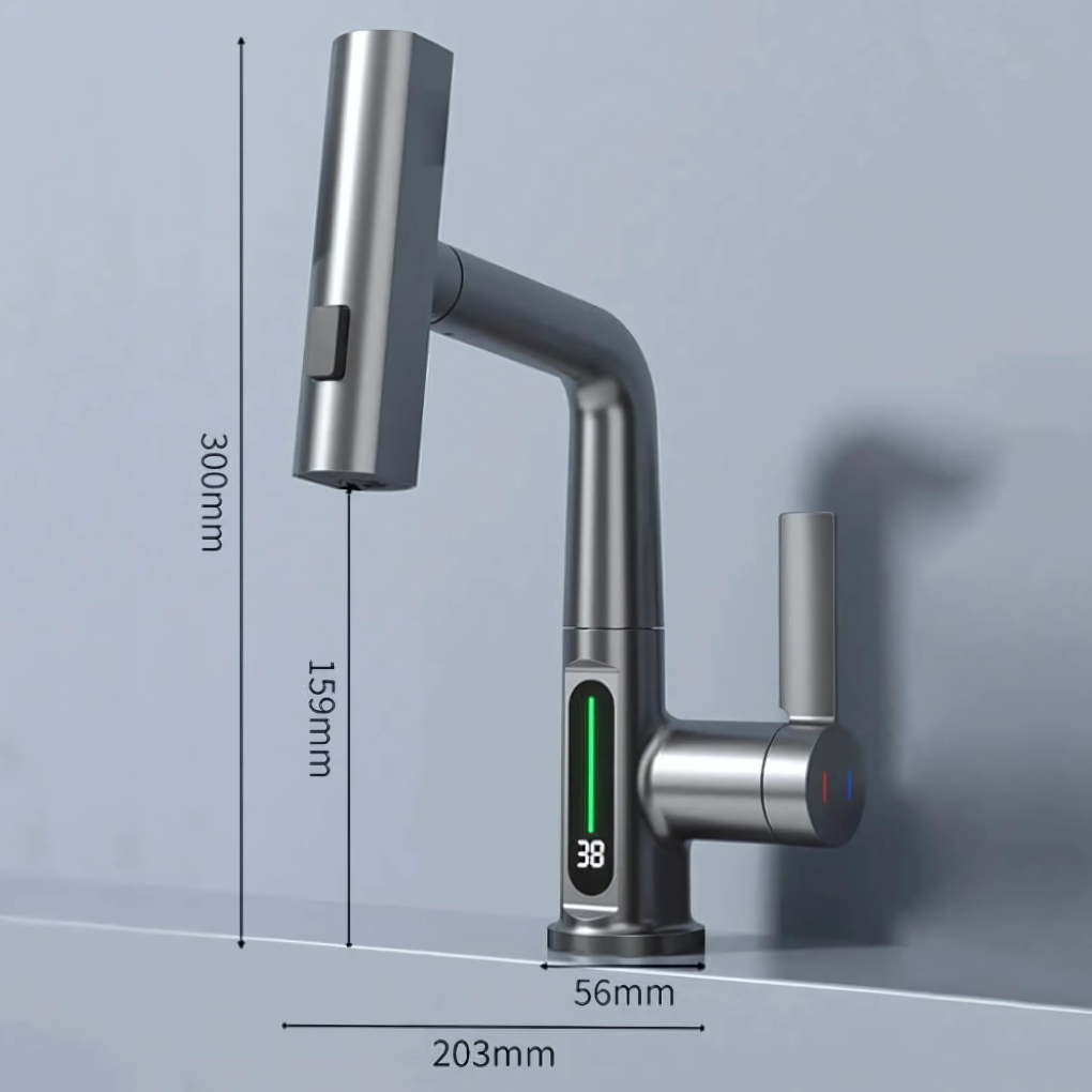 Robinet LED Flexible pour Cuisine & Salle de Bain