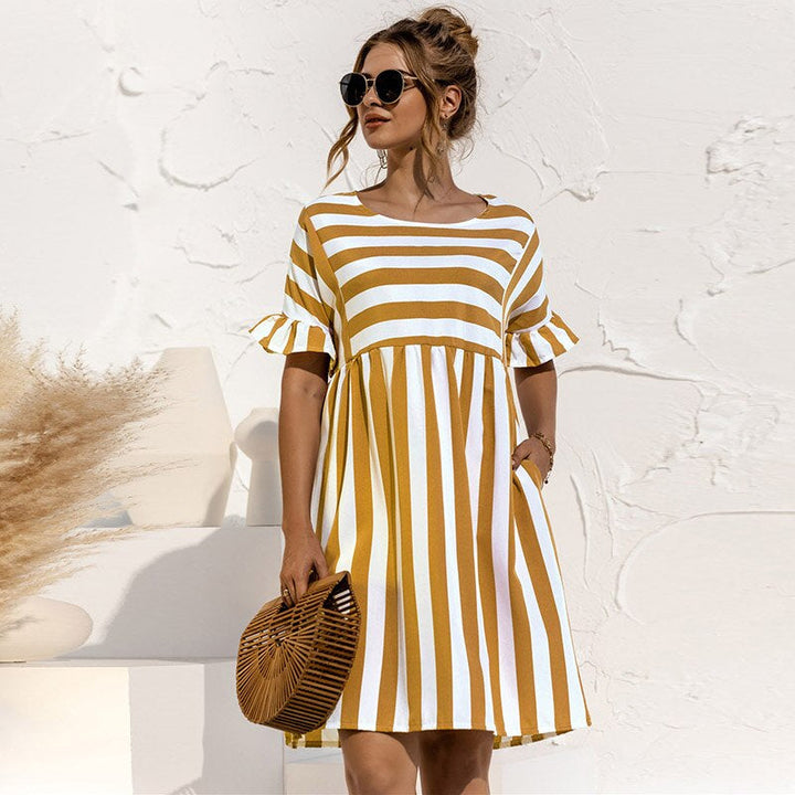 Robe Maxi Élégante avec Manches Longues