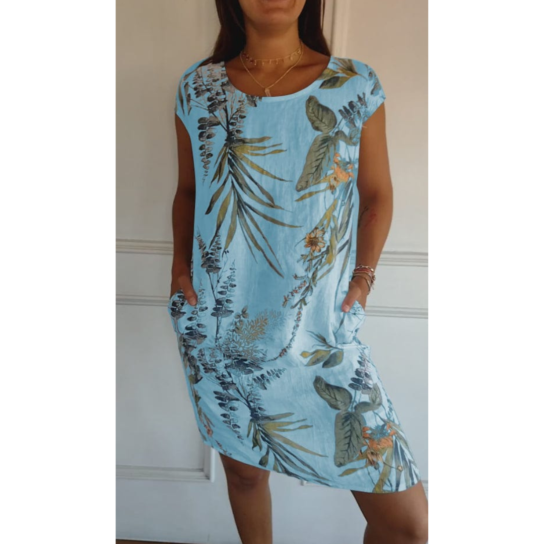 Robe Confortable Col Rond