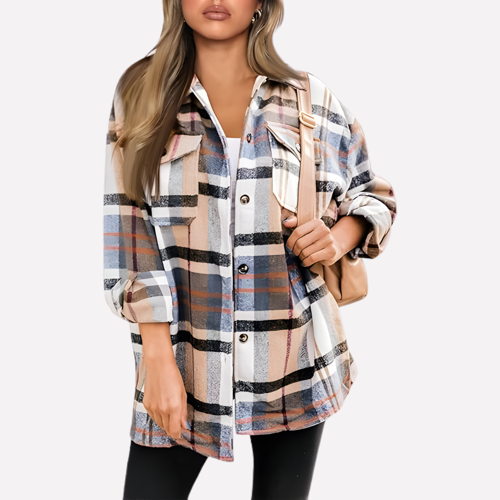 Veste à carreaux pour femmes