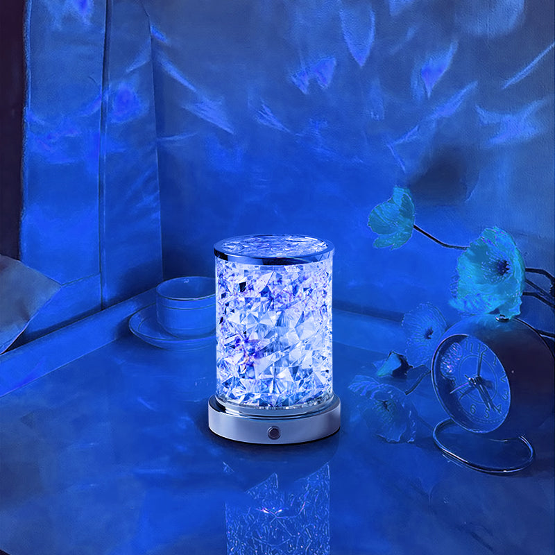 Lampe relaxante avec vagues océaniques colorées