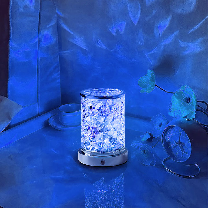 Lampe relaxante avec vagues océaniques colorées